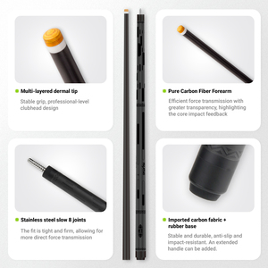 High Quality Carbon Fiber Snooker Cue Stick <strong>Billiards</strong> Style 2-Piece with Floating <strong>3D</strong> Printing Butt Lightweight Design - Product Image 4