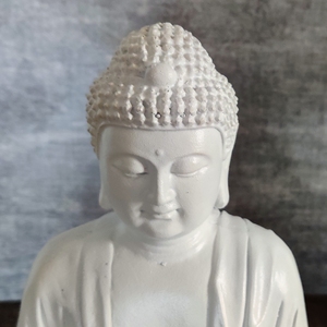 Adornos de Buda de resina de jardín al por mayor estatuas de Buda sentado de resina blanca <span class=keywords><strong>estilo</strong></span> <span class=keywords><strong>Zen</strong></span> decoración del hogar - Product Image 5