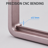 Cadre en aluminium extrudé 6063 sur mesure, finition or rose, anodisation CNC de précision, écran d'affichage, couleur personnalisée, OEM