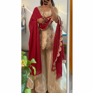 Ensemble de costumes brodés fantaisie pour femmes avec travail de séquence de codage - Product Image 1