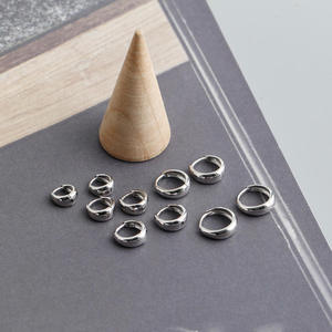 Orecchini a Cerchio in Argento Sterling 925 Placcato Oro 18k, Gioielli Raffinati Popolari in Europa e America - Product Image 5