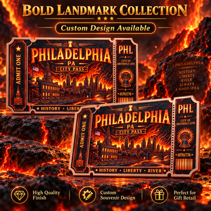 Barra in Rame Puro 999 da 1 oz, Stile Philadelphia Stamp, con Rilievo 3D, Effetto UV Color Proof, Tema 'Luogo di Nascita dell'America', Artigianato Artistico in Metallo - Product Image 2