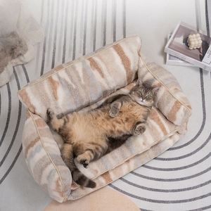 Pet <b>Sofa</b> Modern Rectangle <b>Dog</b> Cat <b>Beds</b> Eco-Friendly Anti-Slip Fashion Cat <b>Bed</b> Cave Thickened All Seasons Removable Washable Warm - Product Image 3