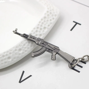 गर्म बिक्री थोक बिक्री कस्टम जस्ता मिश्र धातु सामग्री धातु बंदूक बुलेट कीचेन स्मृति चिन्ह - Product Image 2