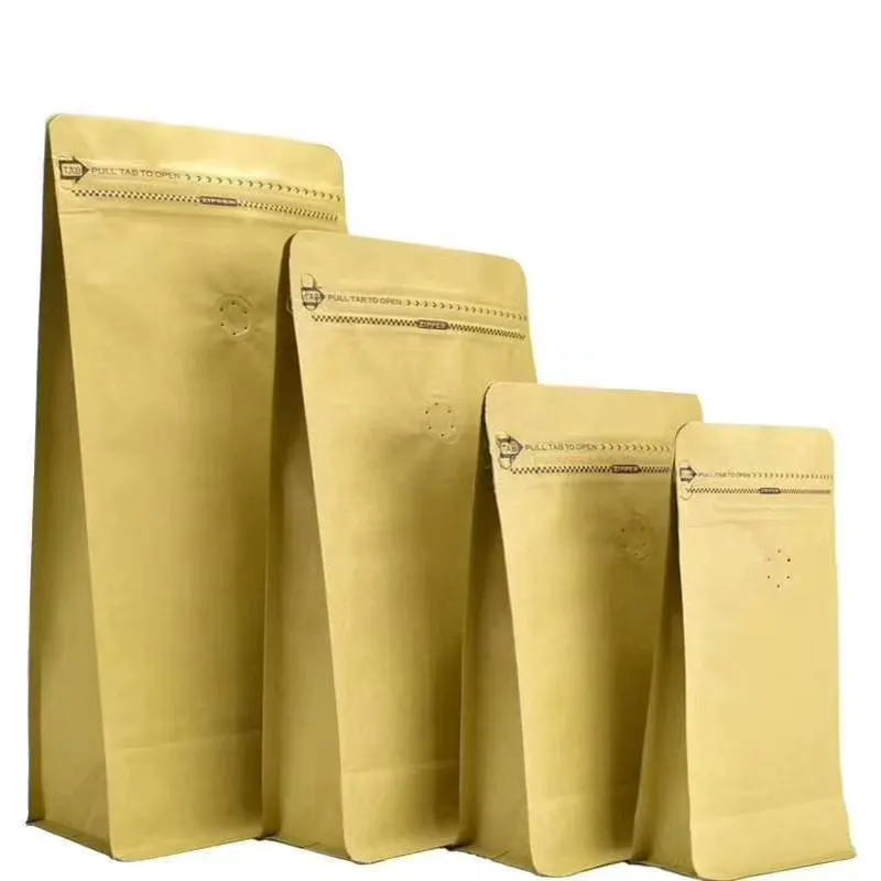 Bolsa de válvula de fechamento para zíper, china fornecedor personalizado impresso 12 onças 16 oz amarelo de cacao grãos sementes saco plano sacos com válvula de fechamento zíper saco de café