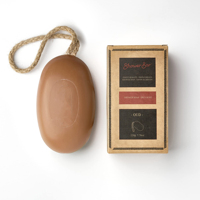 Savon à l'huile d'olive de luxe hydratant et longue durée, sans parabènes ni phtalates, parfumé au cuir, sur corde, pour hommes