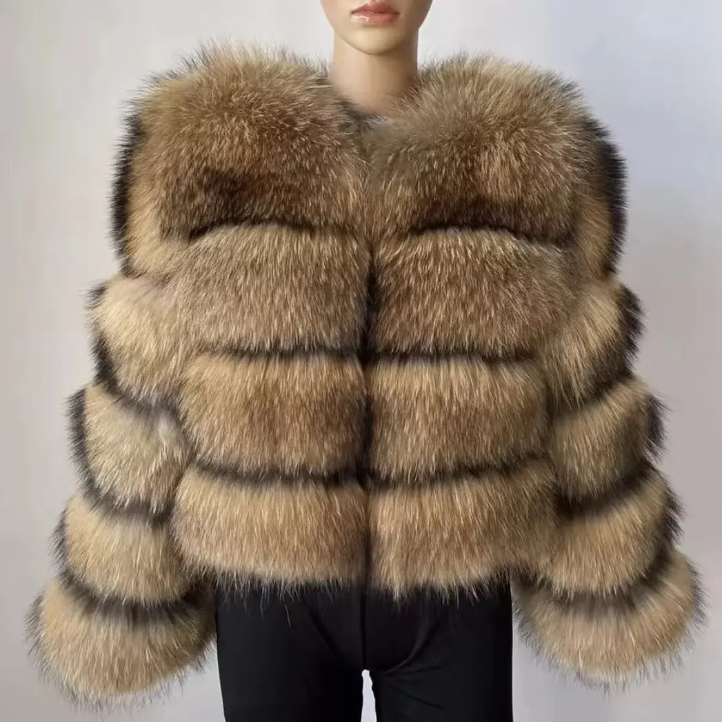2022 Fashion Manufacturer Winter Warm Long Coat Real Fox Fur coat Women Natural Fur Outerwear New Arrival