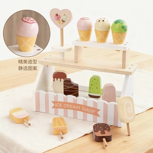 ร้านขายไอศกรีมจำลอง ของเล่นเด็ก บ้านไม้ ชุดครัว ของเล่นเสริมพัฒนาการ พร้อมชุดน้ำชายามบ่าย - Product Image 5