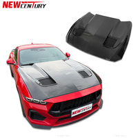 Nouveau capot en fibre de carbone pour Mustang 2024+ style MBJ, installation par vis, vis incluses, couleur noire