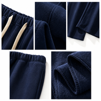 Pantalon décontracté unisexe coupe droite mi-large à cordon de serrage 100 % coton épais respirant et confortable de Hoodie Factory