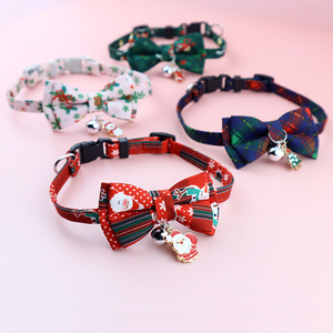 Christmas <strong>Pet</strong> Plaid Red Cute Christmas Cat Collar with Bell Bowtie Adjustable Breakaway Collar for <strong>Pet</strong> Holiday Photoshoot <strong>Gift</strong> - Product Image 3