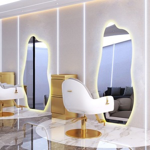 Juego de Muebles de Salón de Belleza con Espejo Ovalado Cuadrado de Diseño Moderno y Lujo Ligero, Precio de Fábrica WSS, Diseño Personalizado - Product Image 4