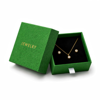 Boîte cadeau de luxe en carton rigide pour bijoux, personnalisable avec logo, emballage recyclable pour collier de perles, bague, boucles d'oreilles, pendentif