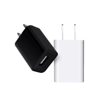 Chargeur USB pour téléphone, prise UE, US, UK, 5V, 1A, port USB, mural, portable, de voyage, 5W, pour Android