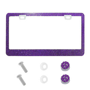 Marco para Matrícula con Incrustaciones de Diamantes de Imitación, Marco para Matrícula de Automóvil, Marco para Matrícula Estándar Estadounidense, Marcos para Matrícula Personalizados - Product Image 5