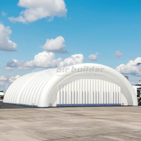 Hangar d'avion gonflable imperméable OEM/ODM, tente d'aéroport, entrepôt, bâtiment, taille personnalisable, gonflage par pompe électrique