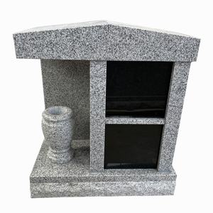 Banc de cendres en granit autoportant, Double niche, conception de pierre tombale, 48 - Product Image 2