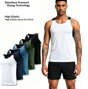 Canotta Sportiva da <span class=keywords><strong>Uomo</strong></span> Casual, Traspirante, ad Asciugatura Rapida, Senza Cuciture |   Rete ad Alta Elasticità |   Schienale Tagliato al Laser |   Palestra per Corsa e Fitness - Product Image 3