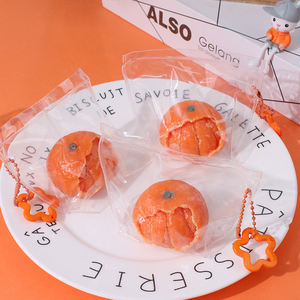 Jouets Squishy en TPR en forme d'orange à peler, amusants, à rebond lent, pour la décompression des enfants, vente en gros - Product Image 4