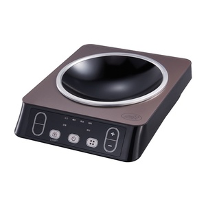 Wok Eléctrico de Inducción Cóncavo para Uso Comercial, 2000W de Alta Potencia, Acero Inoxidable, Control Táctil, Plástico - Product Image 1