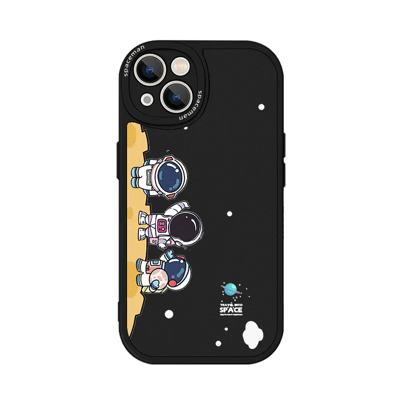 YUEWEI New design astronaut pattern Applicable phone case for iphone 14Pro Fine hole Plaid silicone phone cover YW-214