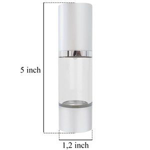 Bouteille de pompe sans air de luxe de bonne conception, argent mat et brillant, vente en gros - Product Image 1