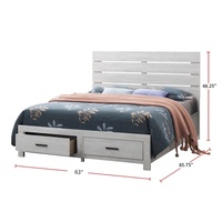 Ensemble de Meubles de Maison Complet de Luxe au Design Moderne, Lit King-Size, Rangement Réglable, Chambre en Bois Classique pour Fermes et Appartements