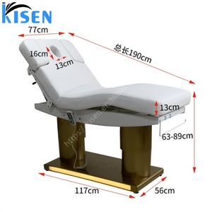Lit de massage esthétique haut de gamme Kisen pour salon de beauté, 4 moteurs, électrique, réglable, pour soins du visage et spa - Product Image 6
