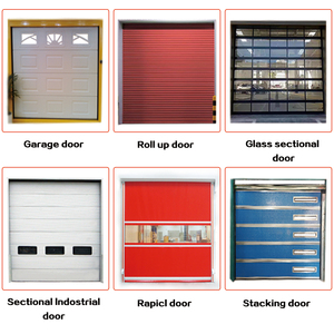 Puerta plegable <span class=keywords><strong>de</strong></span> alta velocidad <span class=keywords><strong>de</strong></span> <span class=keywords><strong>aluminio</strong></span> naranja Seguridad automática y protección del medio ambiente Persiana enrollable para uso en almacén - Product Image 5