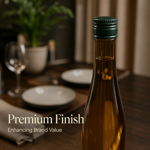 Bouchon à vis ROPP en aluminium vert foncé de 28 mm, anti-fuite, avec bec verseur interne et opercule inviolable pour bouteilles en verre d'huile d'olive ou d'alcool - Product Image 5