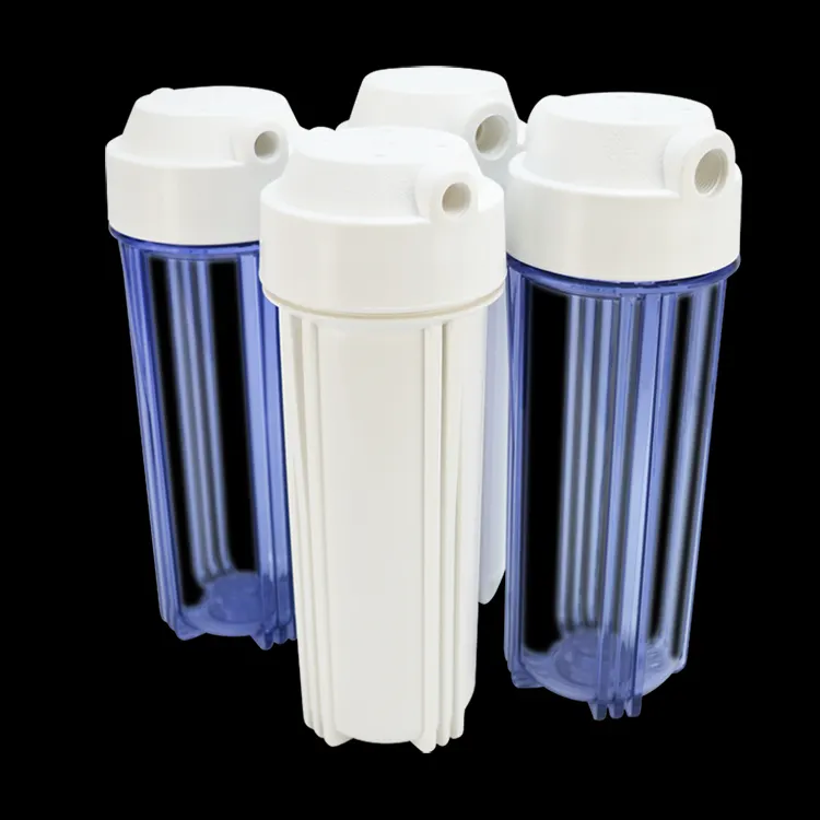 Plastik 10 inç tek su filtre yuvası duvara monte su arıtıcısı 0.2 mikron seramik kartuşu filtre yuvası