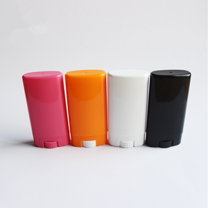 Bâton de crème solaire ovale en PP, blanc et noir, récipient de déodorant, 5g, 15g, 40g, 50g, 75g, Offre Spéciale - Product Image 1