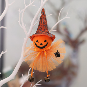 Fournitures de décoration d'Halloween : Pendentif de poupée fantôme, citrouille, sorcière pour la fête des Morts - Product Image 3
