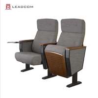 Chaise pliable LEADCDOM L-A02-1 en tissu avec pieds en acier, idéale pour les salles de théâtre, les écoles, les auditoriums et les salles de conférence