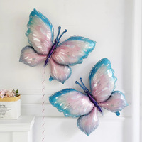 Nouveaux ballons en mylar papillon violet glacé, décorations pour mariages et anniversaires, vente en gros disponible avec commande minimum d'une pièce