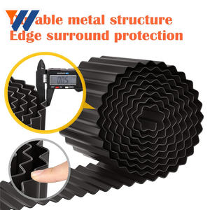Bordo per Prato Industriale YW Nero 6m 12m, Bordatura Flessibile in Metallo, Paesaggistica in <span class=keywords><strong>Acciaio</strong></span> Corten Pre-rugginito Zincato Ondulato - Product Image 4