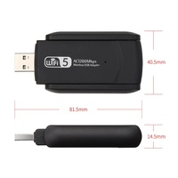 Adaptador Wifi USB3.0 de Doble Banda 2.4Ghz 5.8Ghz 1200Mbps, Tarjeta de Red Inalámbrica de Doble Frecuencia sin Controladores, Receptor Wifi