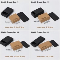 Boîte à tiroir pliable personnalisée en papier kraft avec fenêtre en PVC dépoli transparent pour savon, artisanat, cadeaux, emballage – Plusieurs tailles disponibles