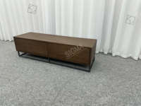 Commode moderne de luxe à 2 tiroirs en bois massif, console multimédia minimaliste artisanale pour salon