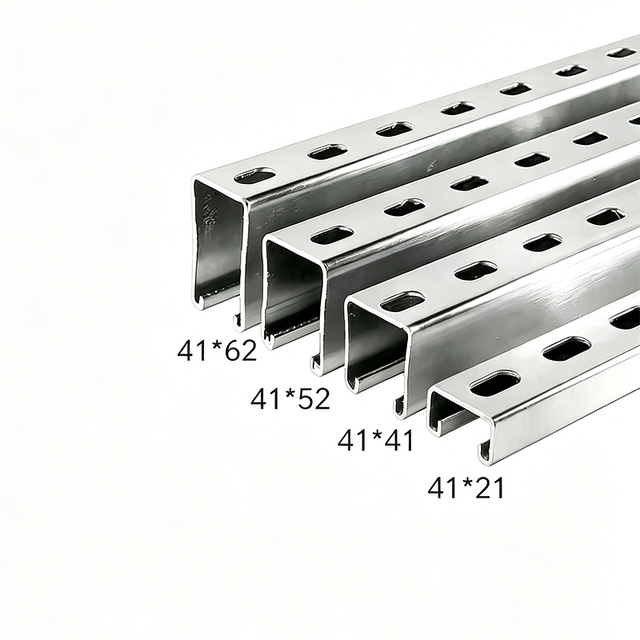 Strut Channel 41*41 41*21 Slot Size 13*30 Thickness 1.5 and 2mm 150 GSM Zinc Coating C Purlin
