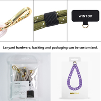 Tali ponsel desain pola kotak-kotak bergaya, tali lanyard gantungan ponsel pesona anti hilang rantai Tautan akrilik untuk ponsel