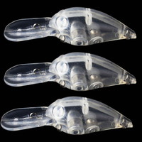 Corps de leurre de pêche vierge en ABS non peint 7,6 cm/8,6 g, blanks de crankbait non peints, leurres de pêche au bar