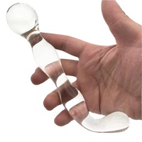 Cadeau en verre poli de qualité supérieure 17cm baguette/bâton en verre transparent incurvé pour femme