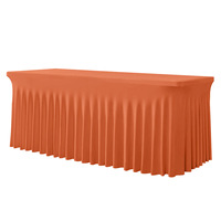 Nappe sur mesure 4ft 5ft 6ft 8ft en tissu élastique à volants jaune pour hôtel, extérieur, maison, fête