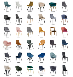Chaise de salle à manger moderne en velours <span class=keywords><strong>gris</strong></span> de luxe léger avec cadre en métal doré et accoudoirs, idéale pour l'hôtellerie, la restauration et les cafés (vente en gros) - Product Image 3