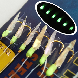 Equipo de Pesca Sabiki con Piel de Pez Real, Anzuelo Luminoso Biónico para Ríos y Arroyos - Product Image 1