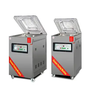 Factory supply one or two chambers stamp date coding food meat vacuum dz400 vacuum bag sealer