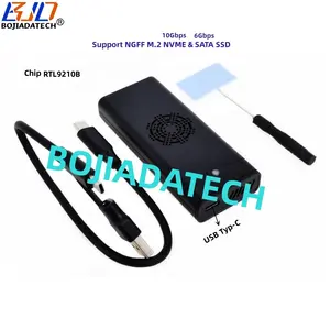 Werks großhandel 10 Gbit/s USB Typ C NGFF M.2 NVME-und SATA-SSD-Gehäuse gehäuse Lüfter mit USB-Daten verlängerung kabel