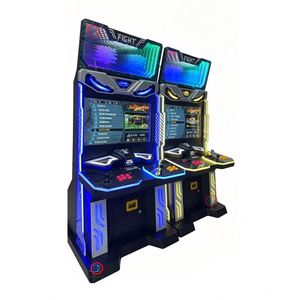 Bornes d'arcade rétro de combat vidéo personnalisables de 32 pouces à monnayeur, double joystick, 2 joueurs, avec fonction de poussée de pièces universelle - Product Image 5
