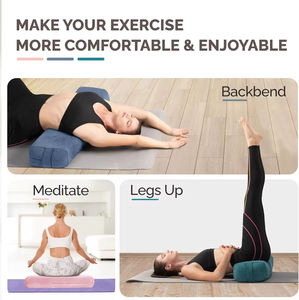 Cuscino <span class=keywords><strong>di</strong></span> Supporto in Spugna ad Alta Densità, Rettangolare, per Meditazione e <span class=keywords><strong>Yoga</strong></span>, con Logo Personalizzato, Fodera in Cotone Personalizzata, Ecologico - Product Image 6